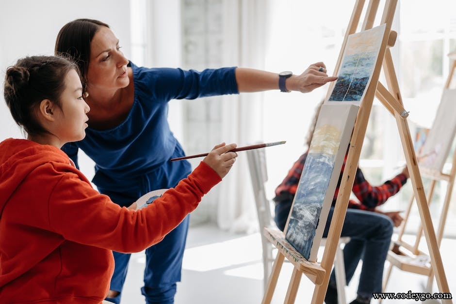 art teacher with a student