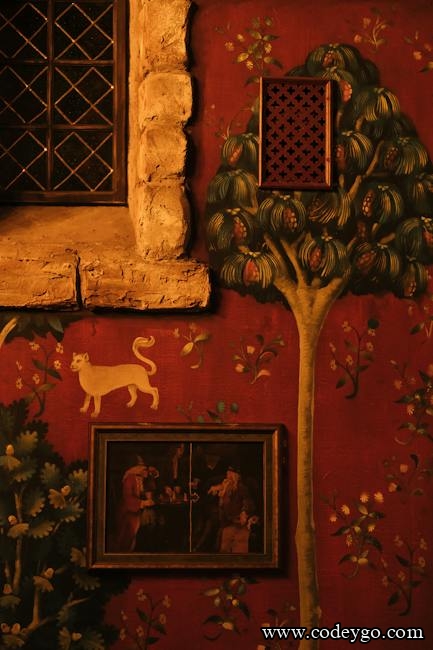 medieval style decoration of a wall